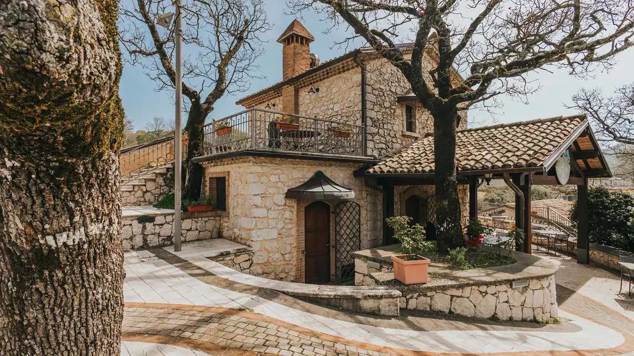 Le Sette Querce village grounds and terraces in Molise Italy